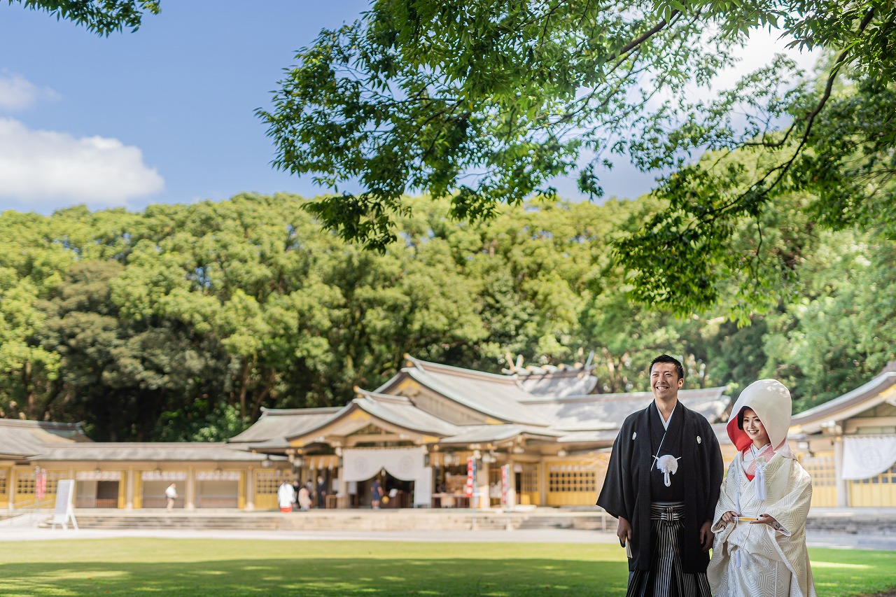 護国神社 福岡 の結婚式 神社挙式会場 Juno ジュノ ウェディングドレスレンタル