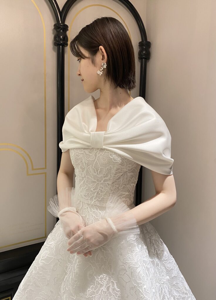 03-20813　Reem Acra　リームアクラ　ボレロ　レース　2024　Aライン　ウェディングドレス　wedding weddingdress